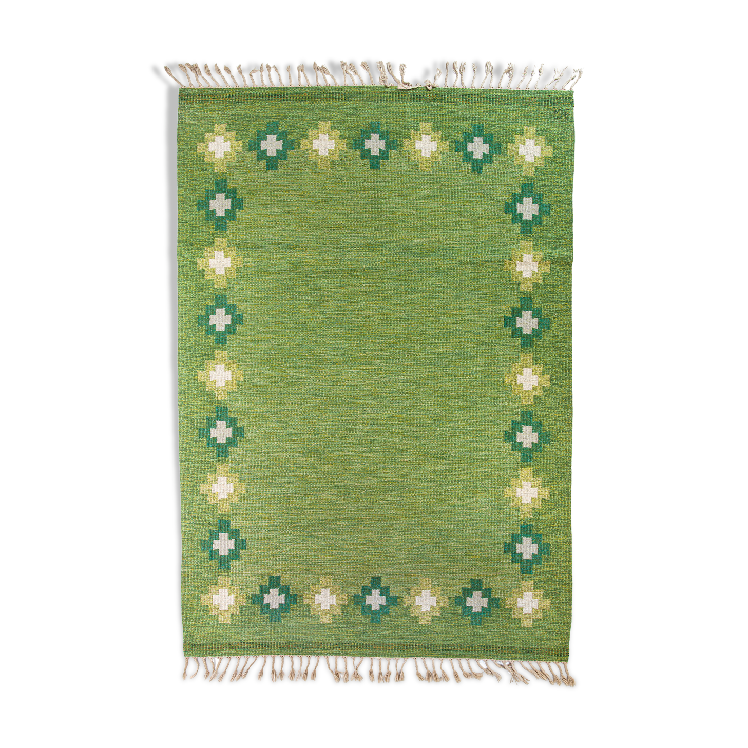 Scandinavian mid-century rug, signed. 240 cm x 165 cm.