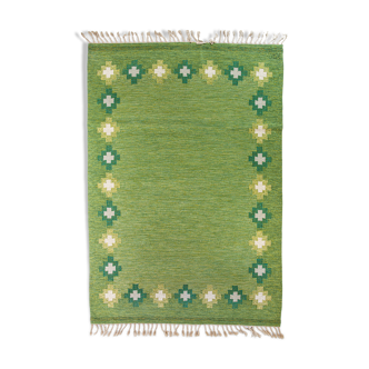 Scandinavian mid-century rug, signed. 240 cm x 165 cm.