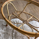 Table basse en rotin