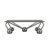 Glass coffee table, Italian design, 1970s, manufactured in Italy