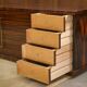 Minimalist enfilade in ebony and sycamore 1960s