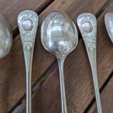 Set of 6 silver plated metal forks and spoons 20g with medallion f