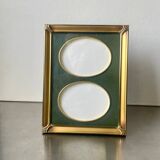 Cadre photo art deco en métal à double ouverture 17 cm x 13 cm