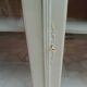 Renovated Art Deco display cabinet in grey-green.