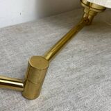 Two wall lights with articulated arm in gold metal Egolux