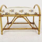 Rattan footstool, Sweden, 1970