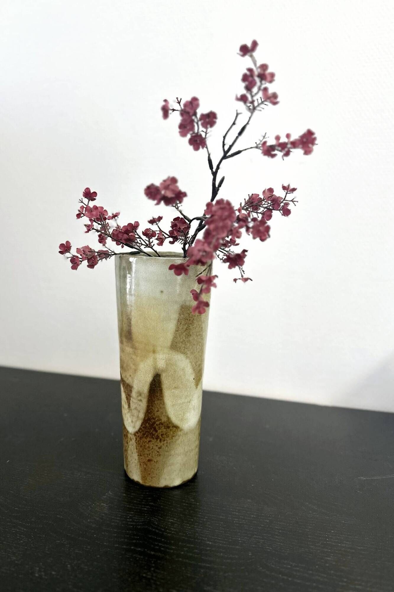 Slender ceramic vase in the style of Marcel Piot 1960s/70s