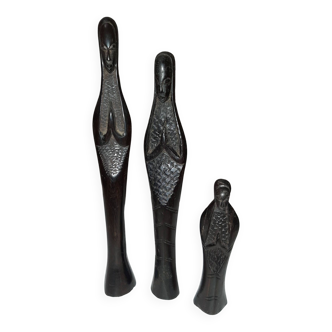 Lot of 3 ebony virgins