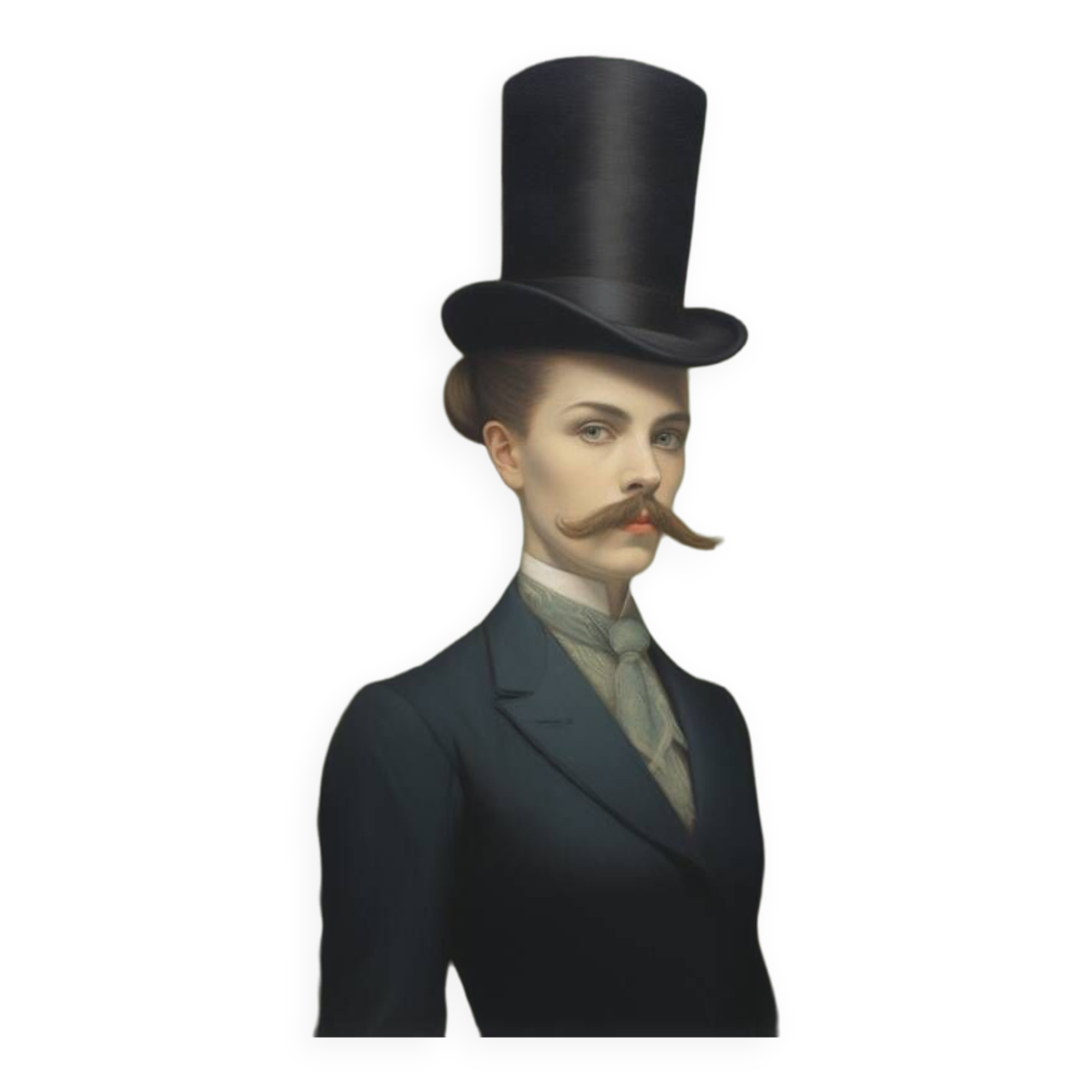 Old portrait - “Les moustachu-es” series