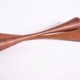 Scandinavian teak candlesticks