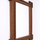 Super Large Framed Mirror Tramp Art