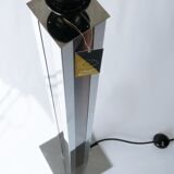 Plexiglass/metal floor lamp 70s