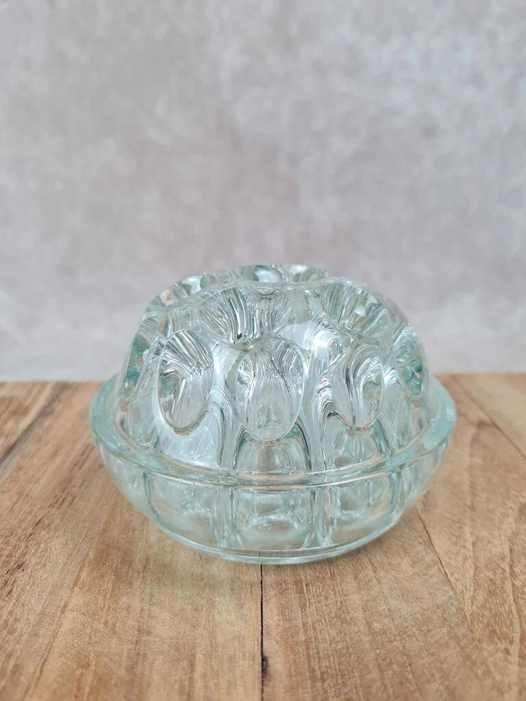 Vintage moulded glass flower holder – France Reims