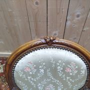 Pair of armchairs - Louis XV style bergères in silk.