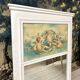 Fireplace Trumeau In White Lacquered Wood, Late 19th Century, Louis XVI Style