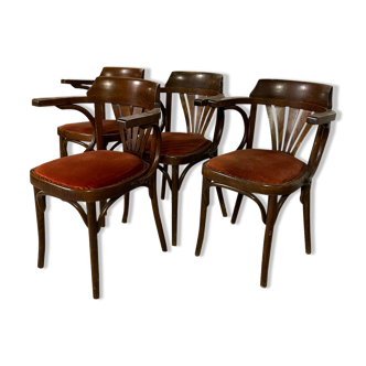 Set of 4 bistro armchairs