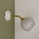 Applique globe vintage en verre de Clichy blanc
