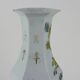 Antique hexagonal baluster vase in glazed porcelain, China, 1910-1920