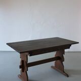 Alpine carved pine dining table set | 1950s