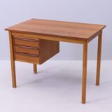 Vintage Scandinavian teak desk with 3 drawers – Denmark, 20th century