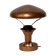Copper and teak table lamp, France 1950s