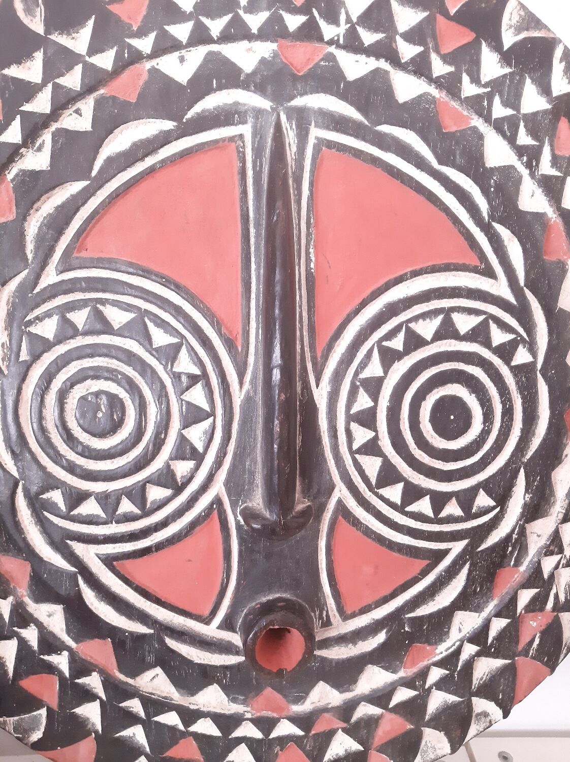 Wooden solar mask from Burkina Faso