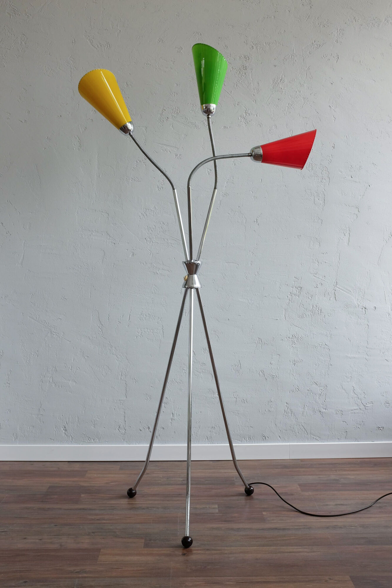 Vintage "Goosenecks" Floor Lamp by Lidokov Boskovice, 1960s