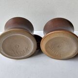 Set of 2 ceramic stoneware mugs cups Signed Alesia