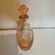 Art Deco glass carafe in amber colour.
