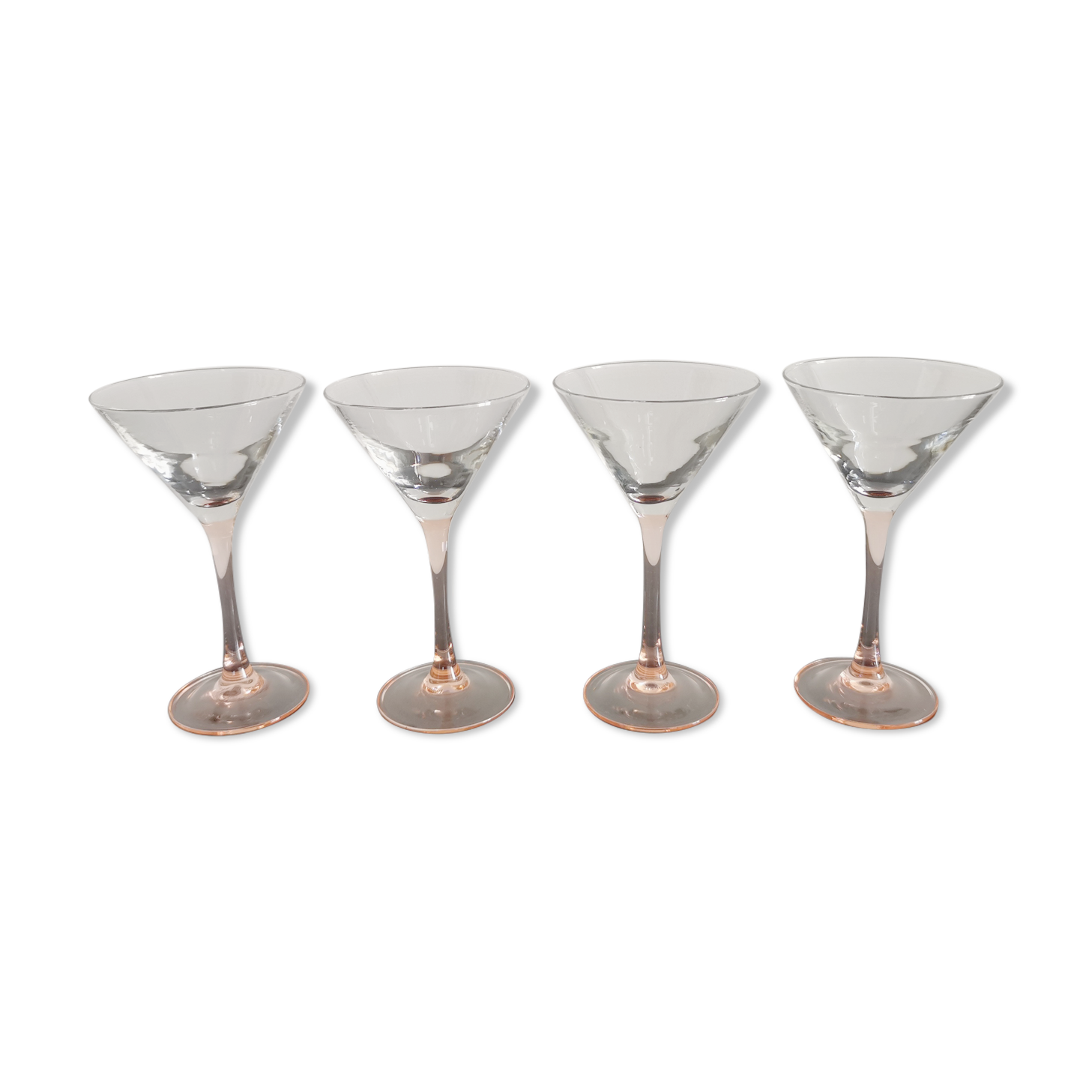 4 verres à cocktail Luminarc pieds rose