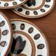 Set of 6 Boch La Louvière plates model Kimono tulip flower.