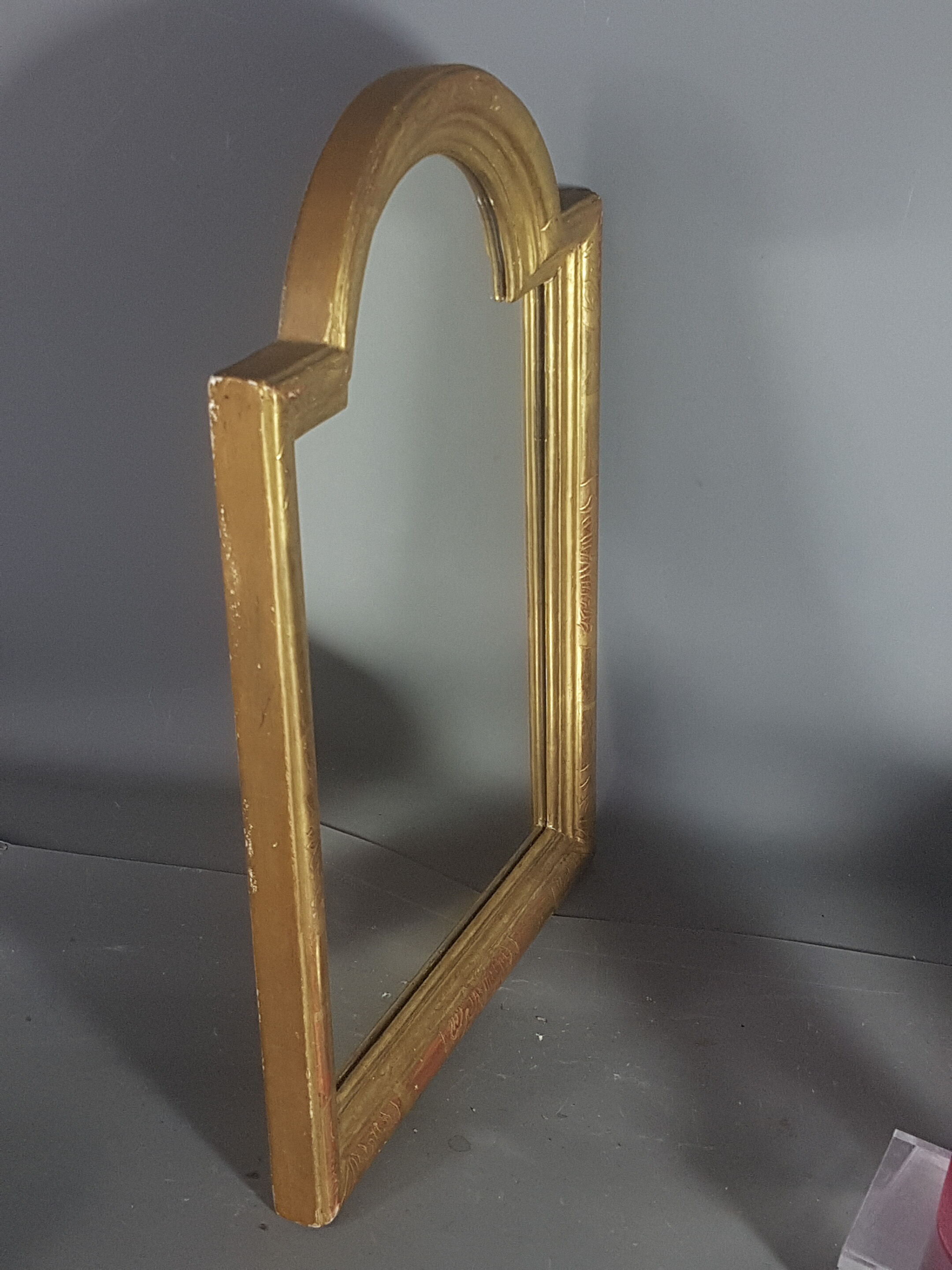 Mirror in old frame wood engraved gilded with gold leaf 40x28 cm