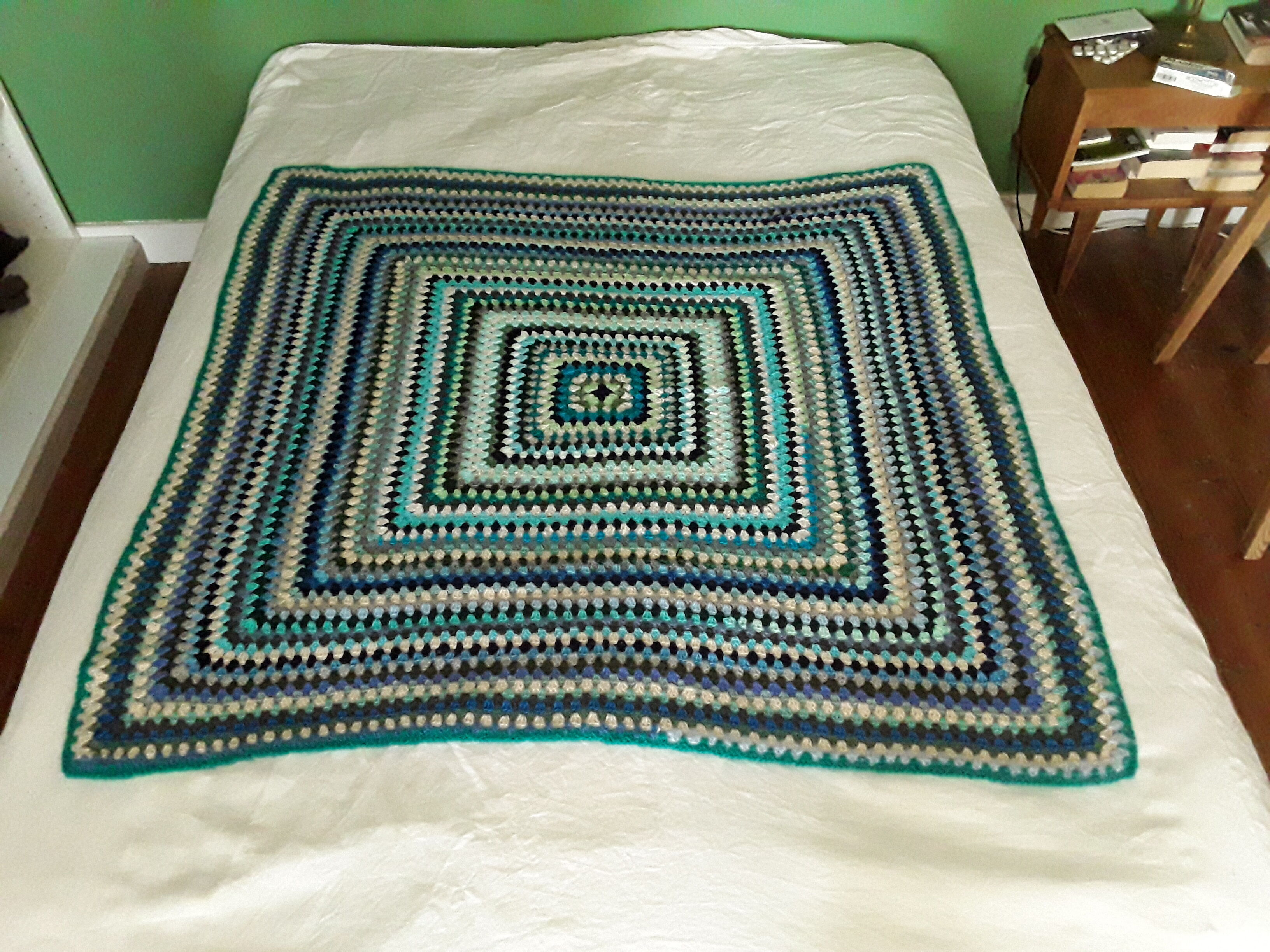 Vintage crochet plaid