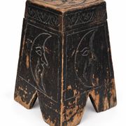 Antique Mystical Moon Stool / Step Stool / Secret Storage Box, circa 1900