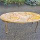 Orange marble coffee table