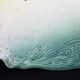 Assiette art nouveau en faïence à décor de fleurs vertes et roses 1900