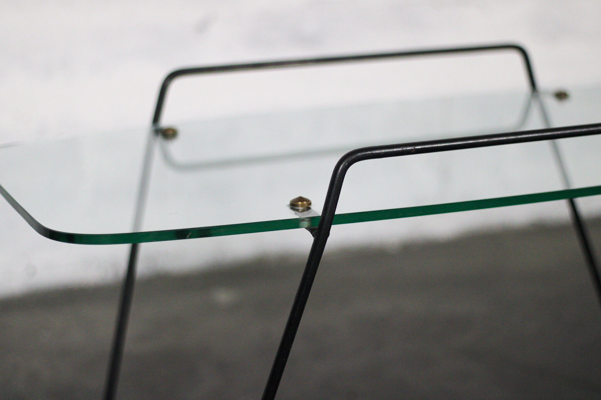 Modernist glass coffee table