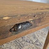 Shop/trade table in old fir 1950s -1m