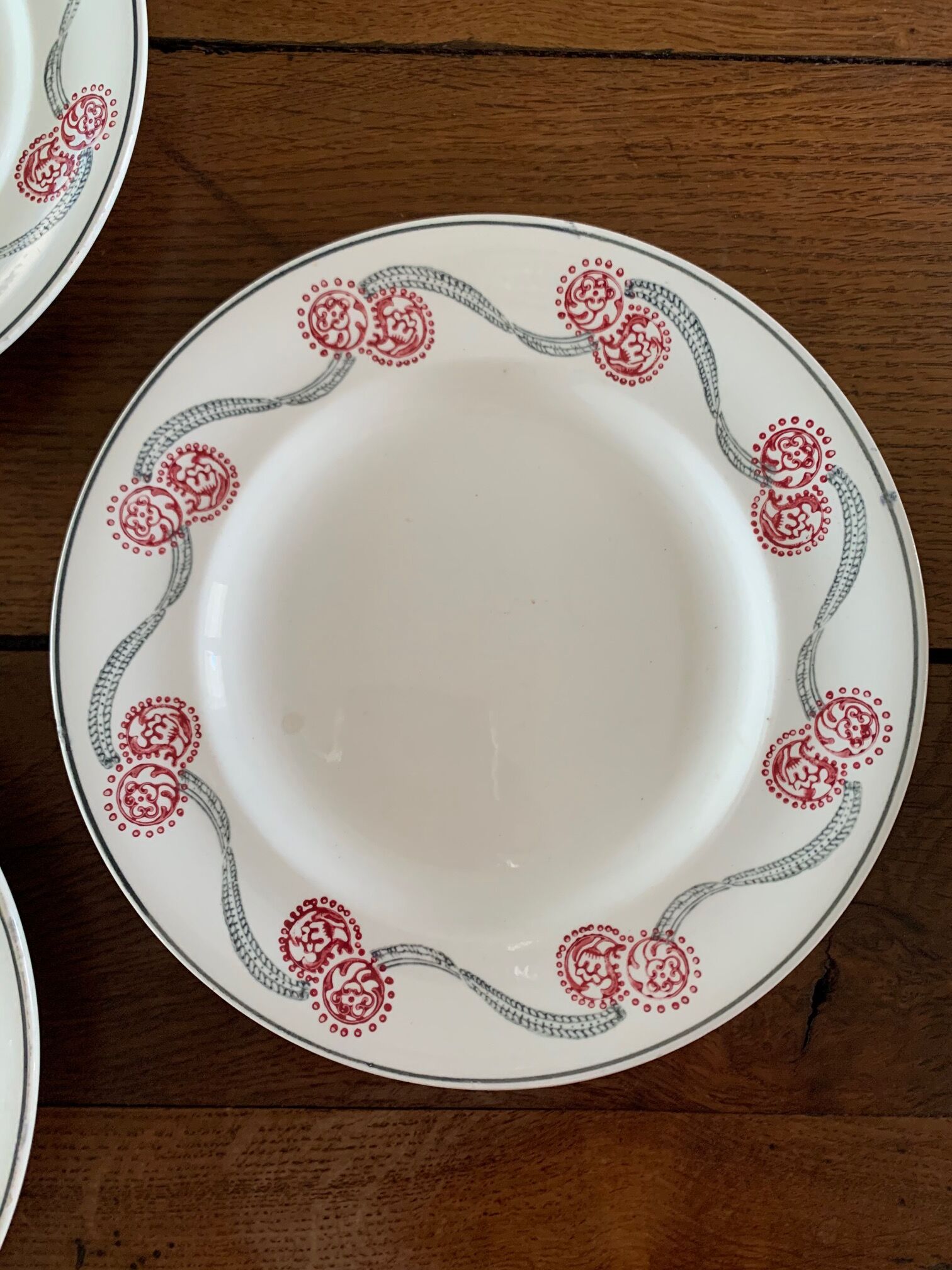 Antique ceramic hollow plate