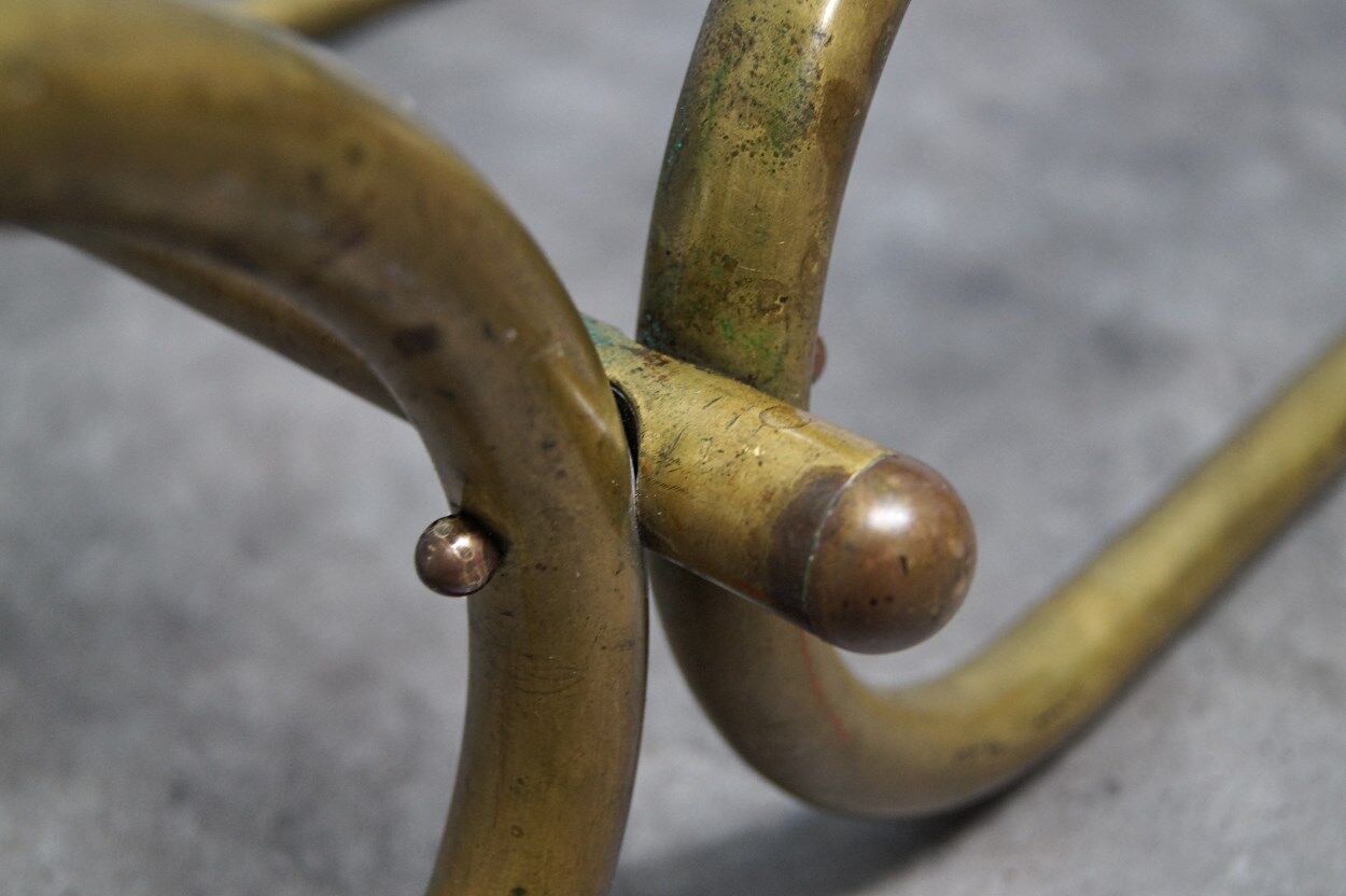 Bauhaus Tubular Brass Side Table, 1930s