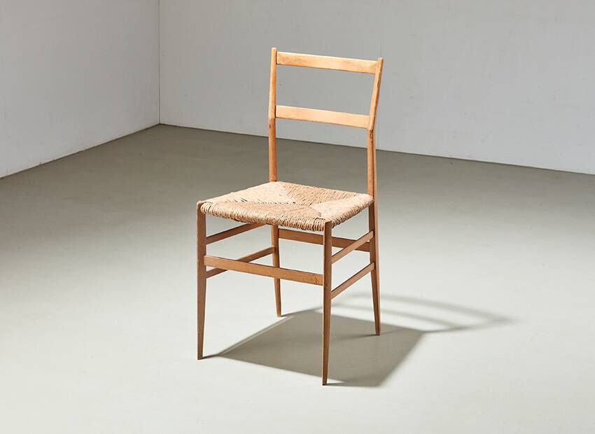 Chaise Gio Ponti Superleggera pour Cassina Italie 1957