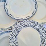Flat plates Terre de fer mix and match blue