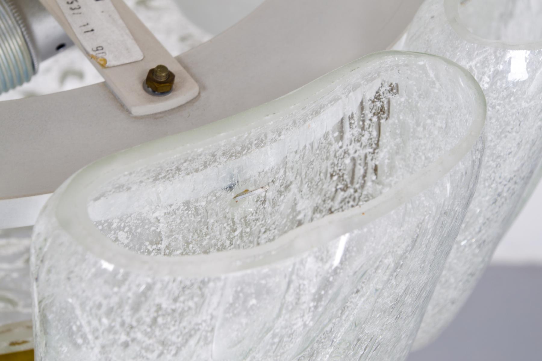 Doria iced glass chandelier