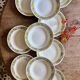 Set of 10 vintage deep plates, Monico models by Digoin/Sarregue.