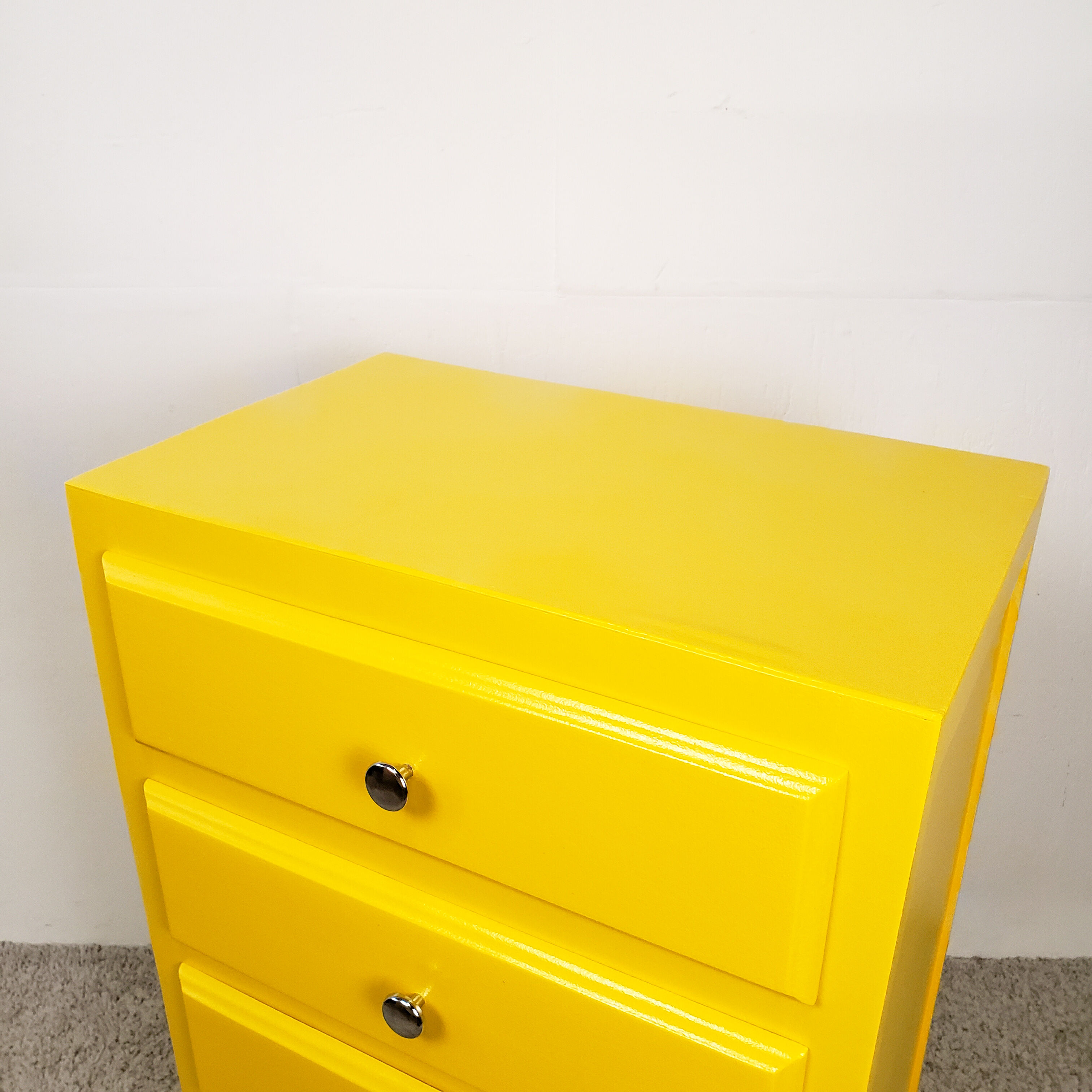 Yellow vintage chiffonnier