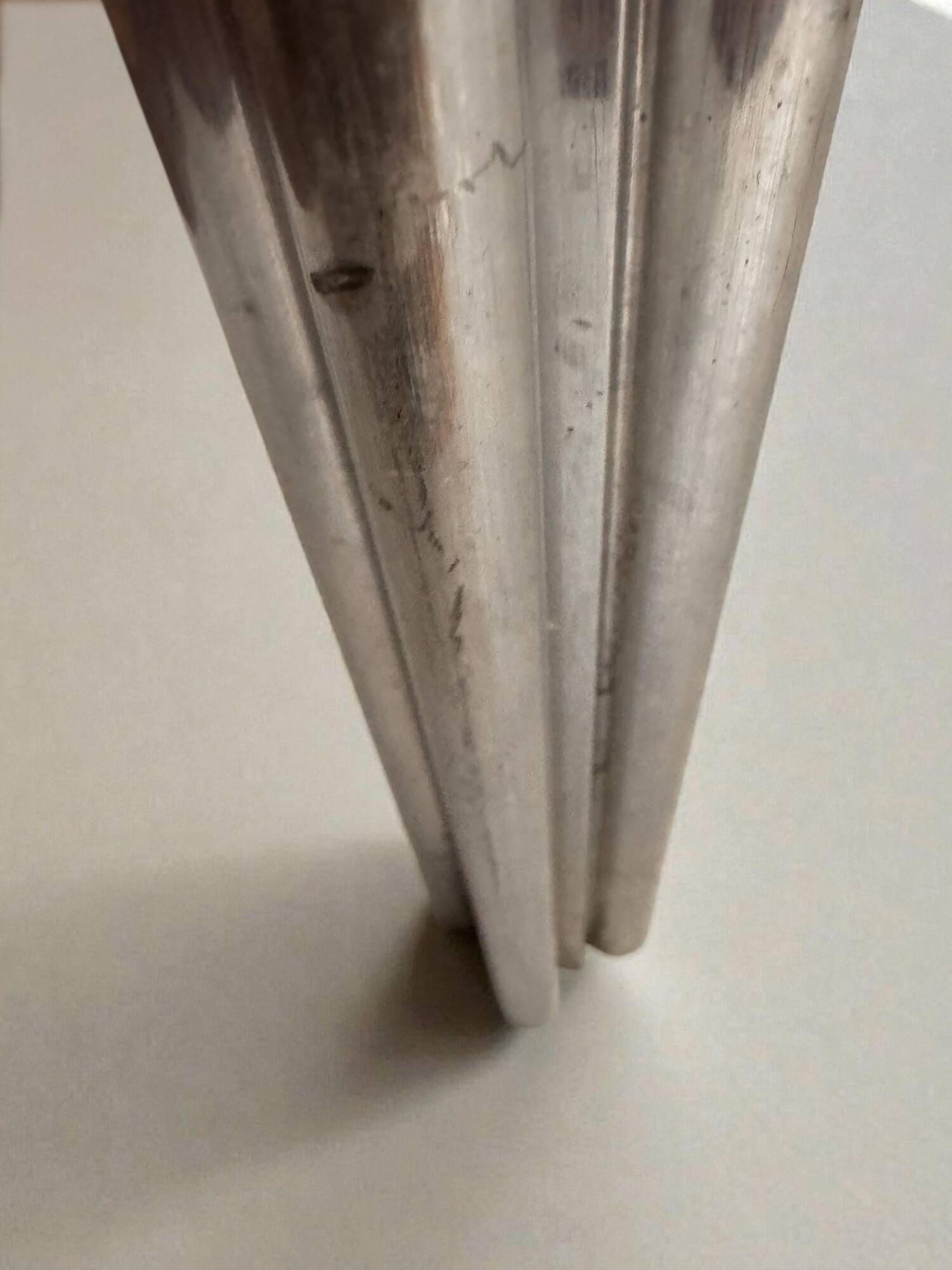 Aluminium coffee table with smoked glass by Georges Ciancimino, 1970.