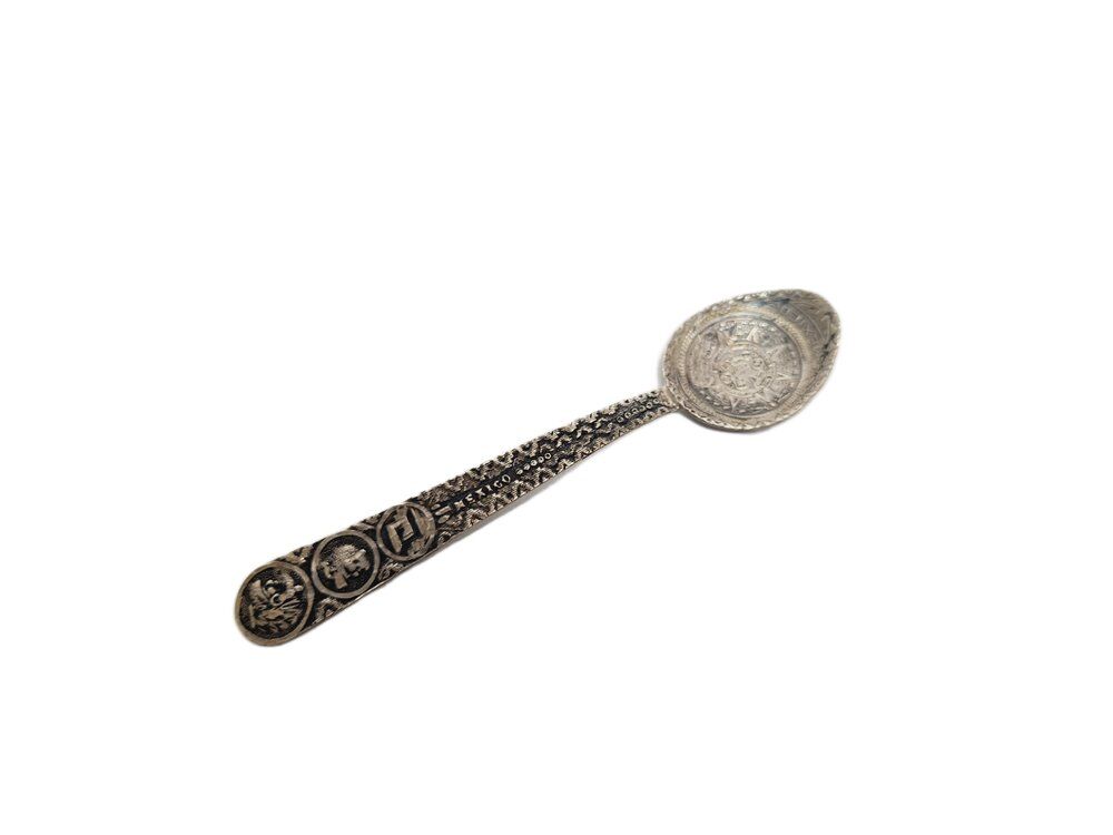 Cuillère à sel en argent, Mexique, années 1950