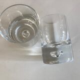 Set of 4 glasses bubble whiskey cups 1970