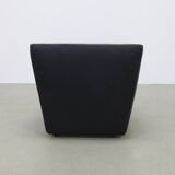 Postmodern Lounge Chair in Leather on wheels by COR