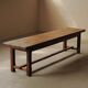 Large solid wood table, handcrafted.